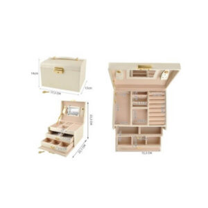 Rotaslietu kārba / rotaslietu uzglabāšanas kaste — bēša