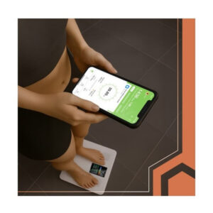 RUHHY analytical bathroom scale with LCD display — white, up to 226 kg