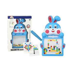 Magnettahvel jänes – 7 mustrit, magnetpliiats, sinine