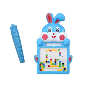 Magnettahvel jänes – 7 mustrit, magnetpliiats, sinine