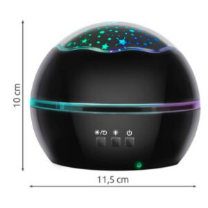 Öölamp projektoriga – must