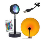 Projector lamp with sunset and sunrise imitation