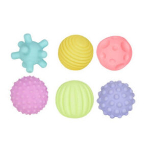 Sensoorne pallikomplekt lastele – pehmed ja värvilised, 6 tk