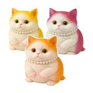 Sensory soft squishy – kitten with a pearl, 15 cm