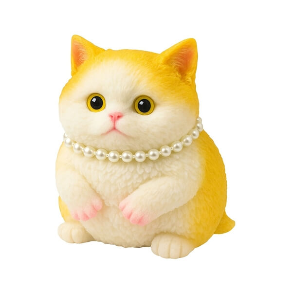 Sensory Squishy Soft Kitten with Pearls Decoration 15cm w 2 Sensory soft squishy – kitten with a pearl, 15 cm