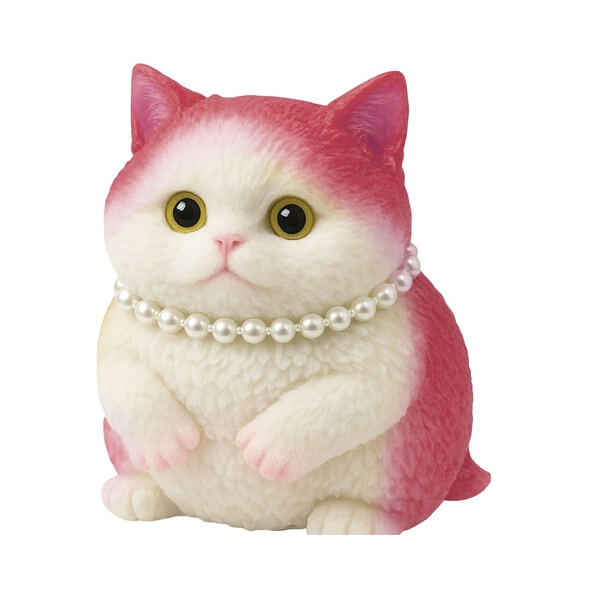 Sensory Squishy Soft Kitten with Pearls Decoration 15cm w1 1 Sensory soft squishy – kitten with a pearl, 15 cm