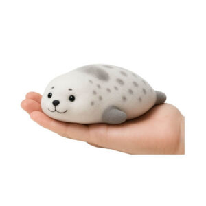 Silikoninis minkštas „squishy“ žaislas – pilkasis ruonis, 12 cm