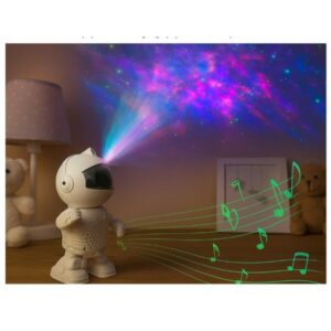 Astronaudi täheprojektor öölamp – kosmos, muusika ja rahu