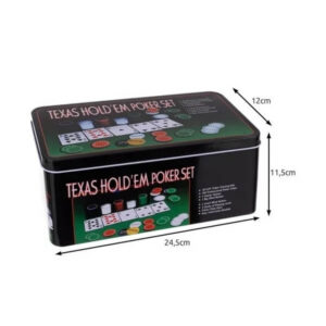 TEXAS Pokkerikomplekt – 200 žetooni metallkarbis