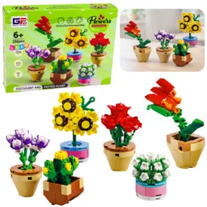 Konstruktor Lilled pottides, 6 mudelit (256 osa)