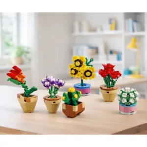 Konstruktor Lilled pottides, 6 mudelit (256 osa)