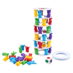 Šeimos arkadinis žaidimas „Pašėlę pingvinai bokšte“