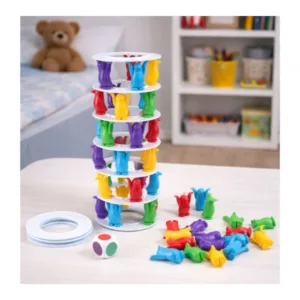 Šeimos arkadinis žaidimas „Pašėlę pingvinai bokšte“