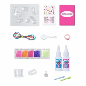 DIY kūrybinis rinkinys – Vienaragio gelinės apyrankės, šviečiančios tamsoje