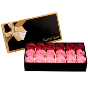 Flower box – forever fragrant roses pink/red (18 pcs)